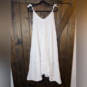 MEO MELI LINEN TIERED MAXI DRESS